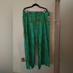 Kut from the Kloth Green Leaf Print Pants